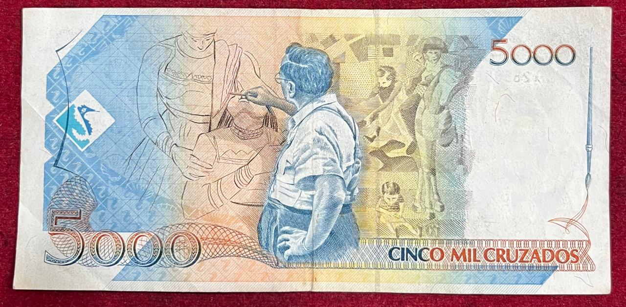 Brazil 5000 Cruzados Novos Rare Note