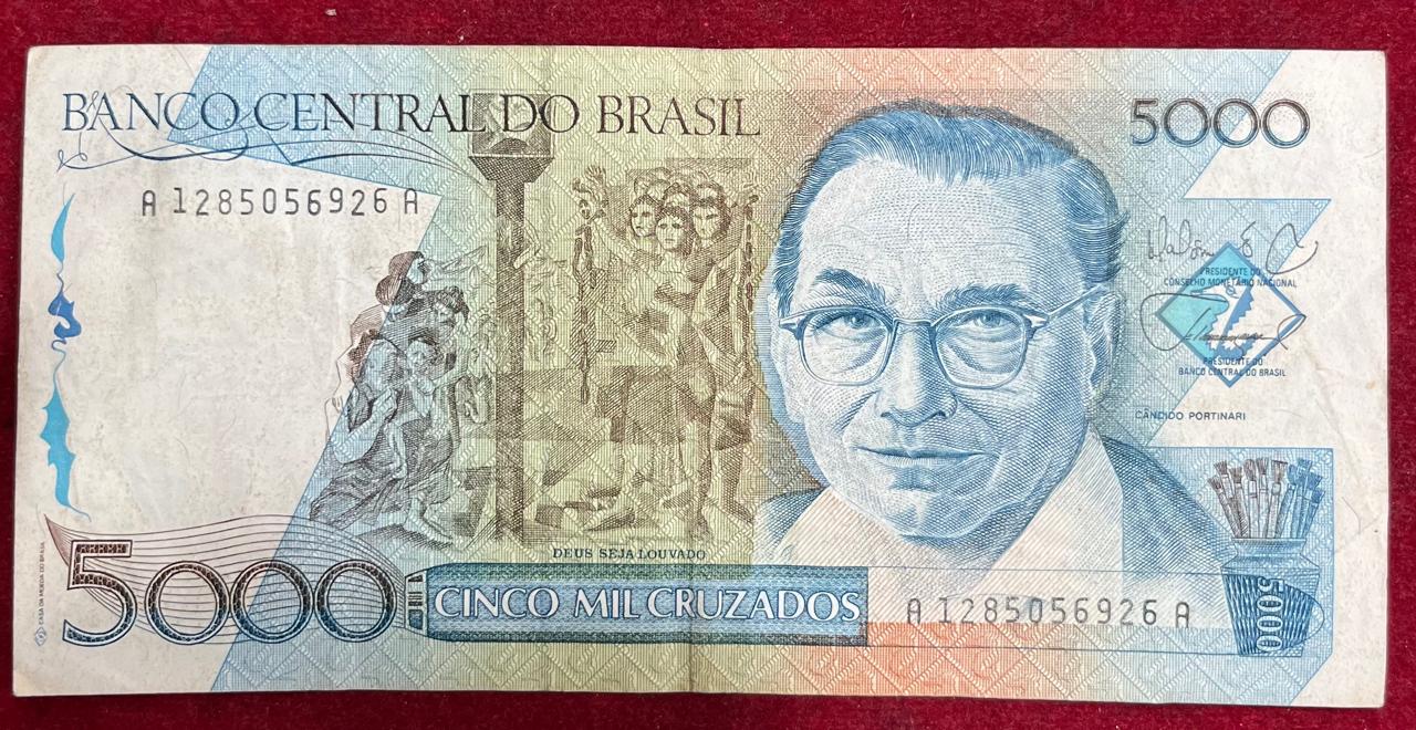 Brazil 5000 Cruzados Novos Rare Note