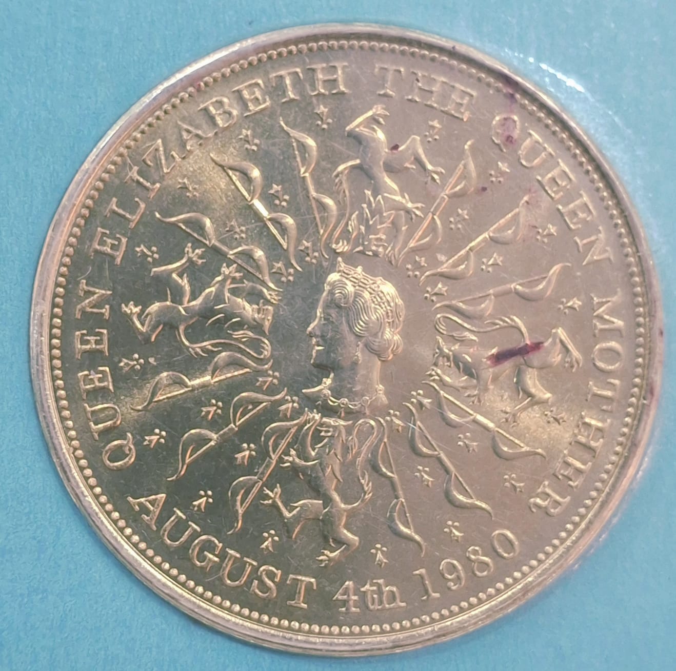 80th Birthday of H.M. Queen Elizabeth - the Queen Mother 1900-1980 Rare (1 Coin) Set