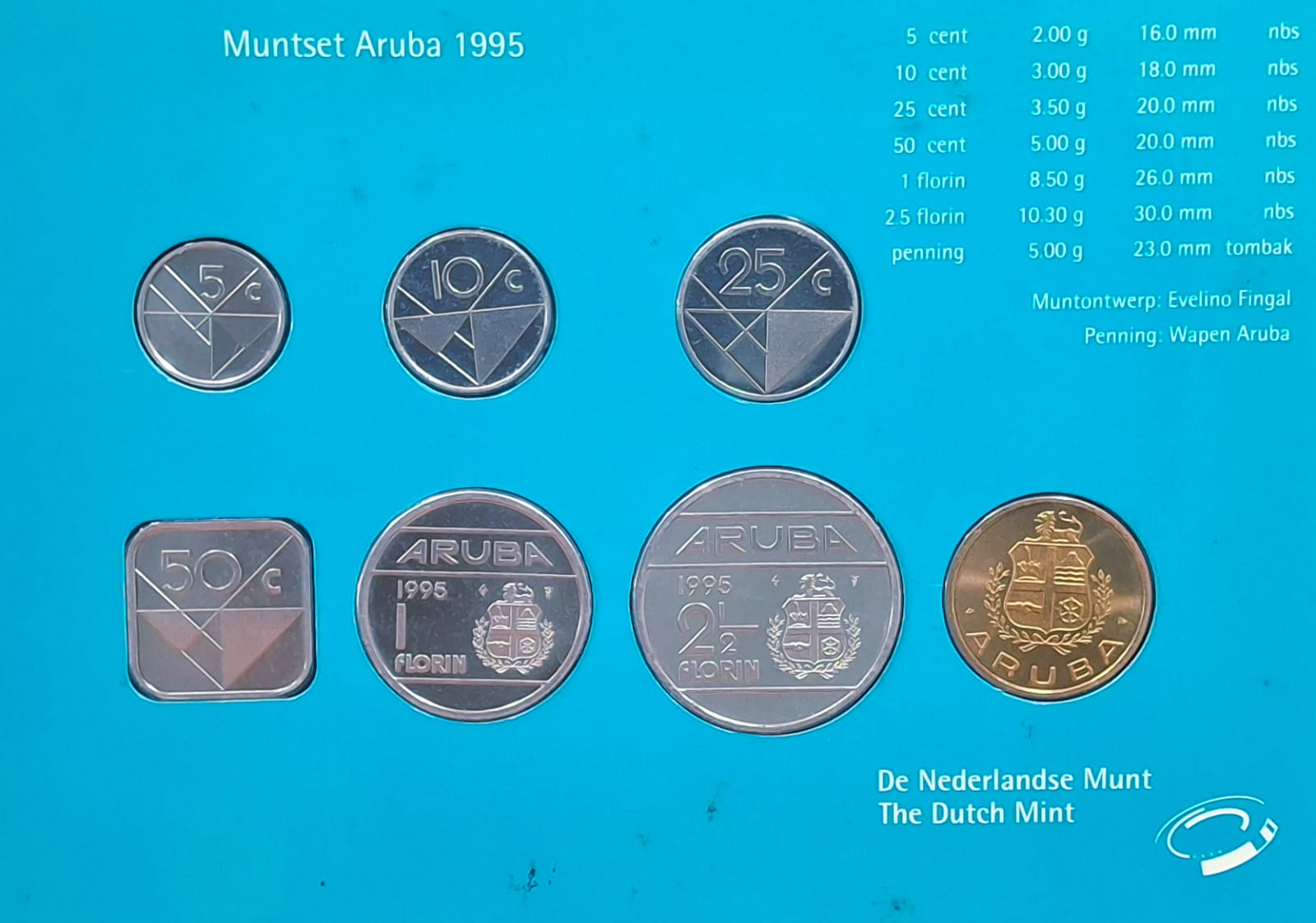 Muntset ARBU 1995 - FLER DE Coin the Dutch Mint Rare (7 Coins) Set