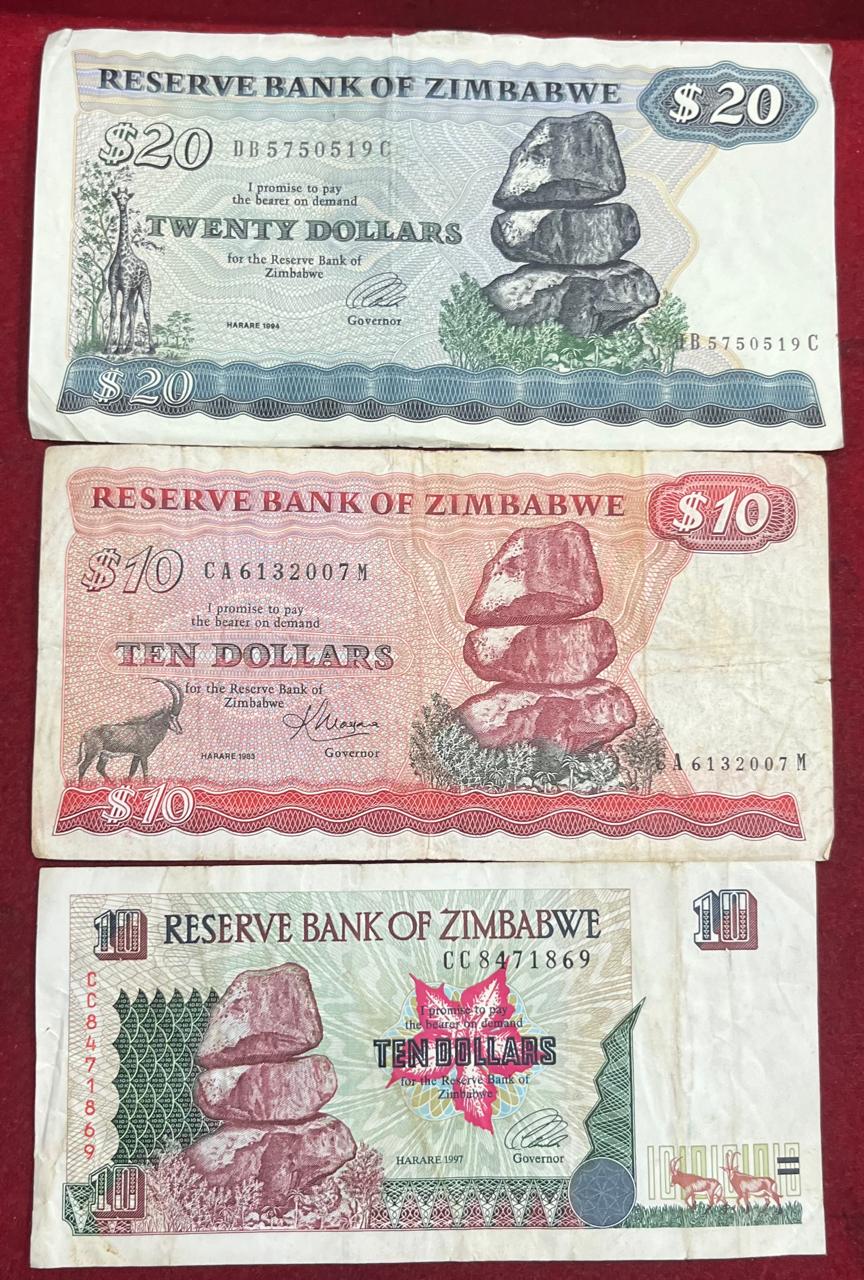 Zimbabwe ( 16 Different) Big Size Denomination Rare ( 16 PCS Set ) Lowest Price # SKU-103