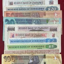 Zimbabwe ( 13 Diffrent ) Big Size Denomination Rare ( 13 PCS Set ) Lowest Price #SKU-104