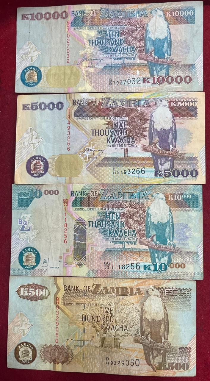 Zambia (10 Different) Big Size Denomination Rare ( 10 PCS Set ) Lowest Price #SKU-105