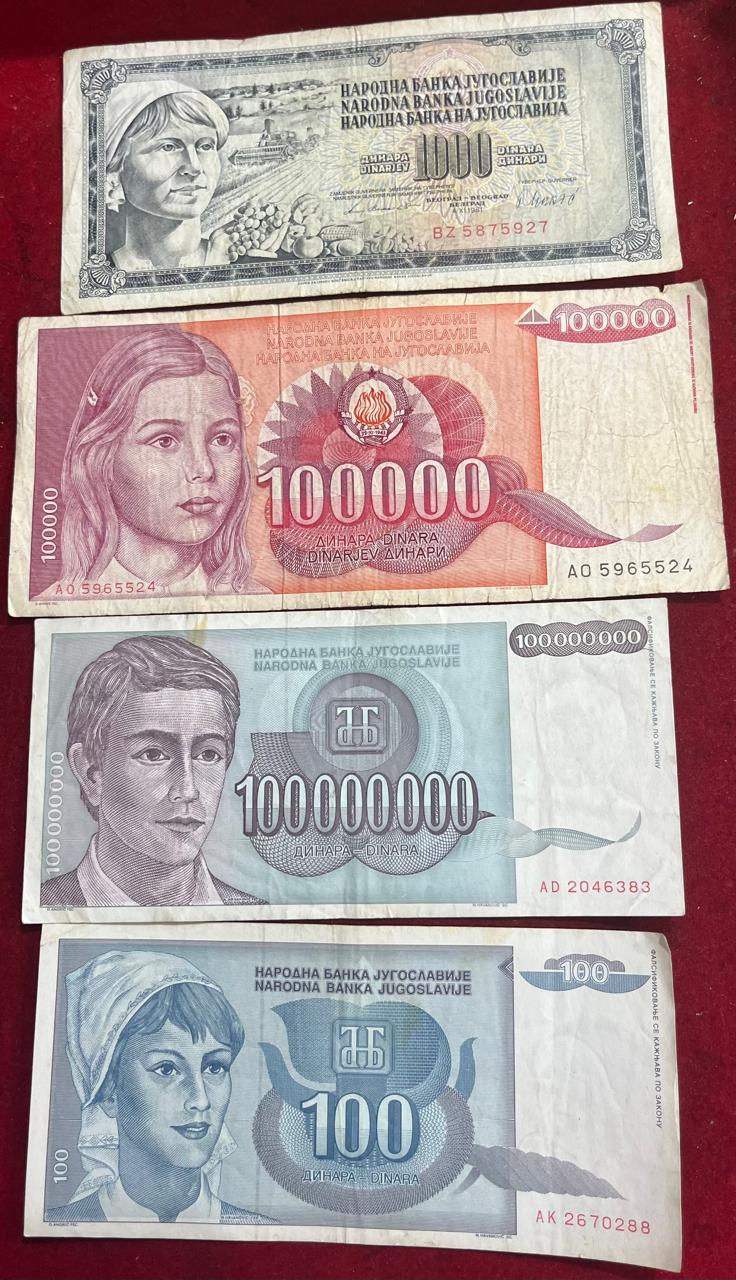 Yugoslavia ( 16 Differnt) Big Size Denomination Rare ( 16 PCS Set) Lowest Price # SKU-106