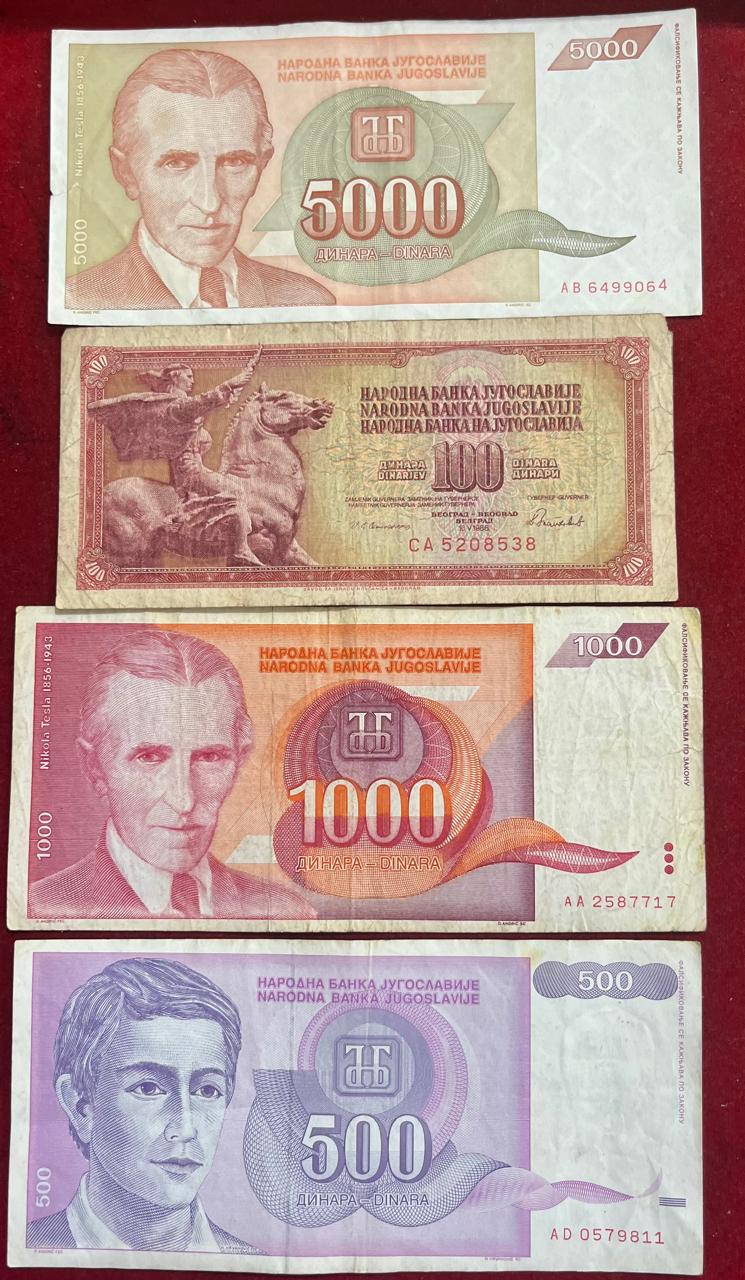 Yugoslavia ( 16 Differnt) Big Size Denomination Rare ( 16 PCS Set) Lowest Price # SKU-106
