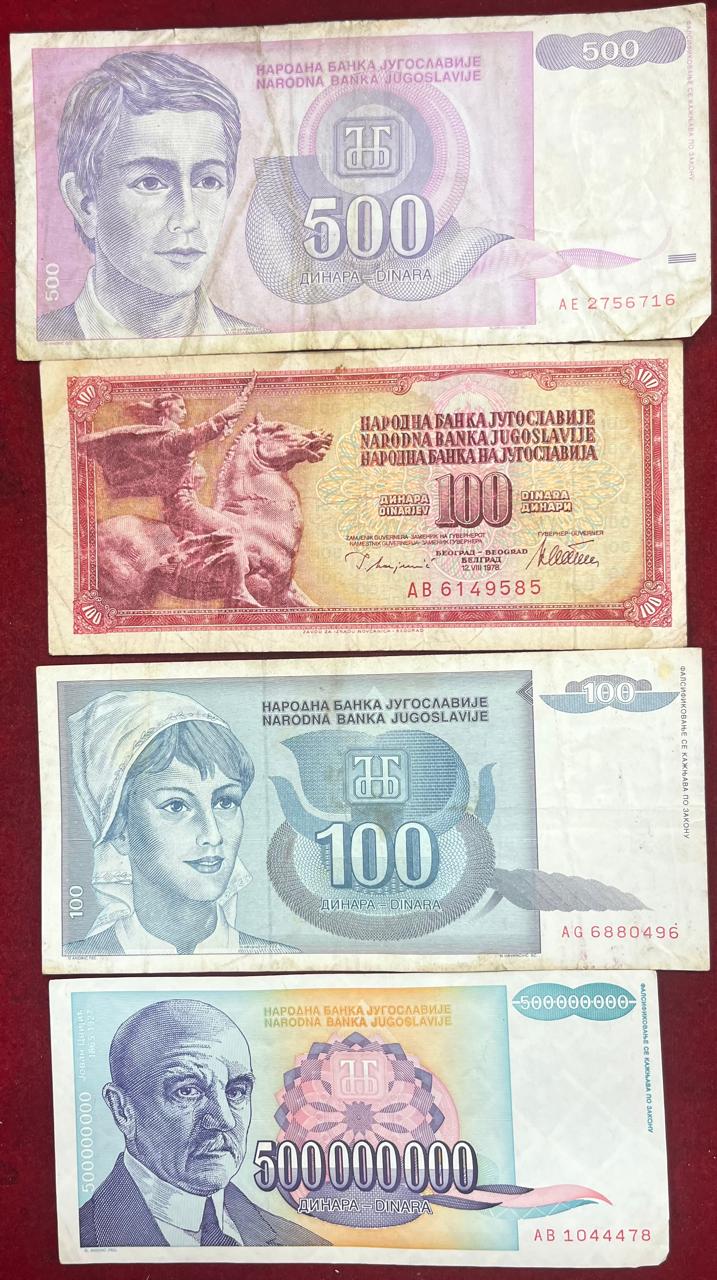 Yugoslavia (16 Differnt) Big Size Denomination Rare ( 16 PCS Set) Lowest Price # SKU-108