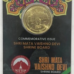 5 Rs SHRI MATA VAISHNO DEVI SHRINE BOARO COMMEMORATIVE ISSUE RARE COIN CARD SPECIAL EDITION