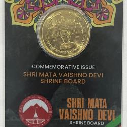 5 Rs Shri MATA Vaishno DEVI Shrine Boaro Commemorative Issue Rare Coin CARD Special Edition