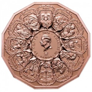 2024 Samoa – Archangel in the zodiac - Aries VS Ariel - Gold Plated Proof Coin Beautiful Pack Set