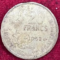 France 20 Francs signature "G Guiraud Rare Coin #N-509