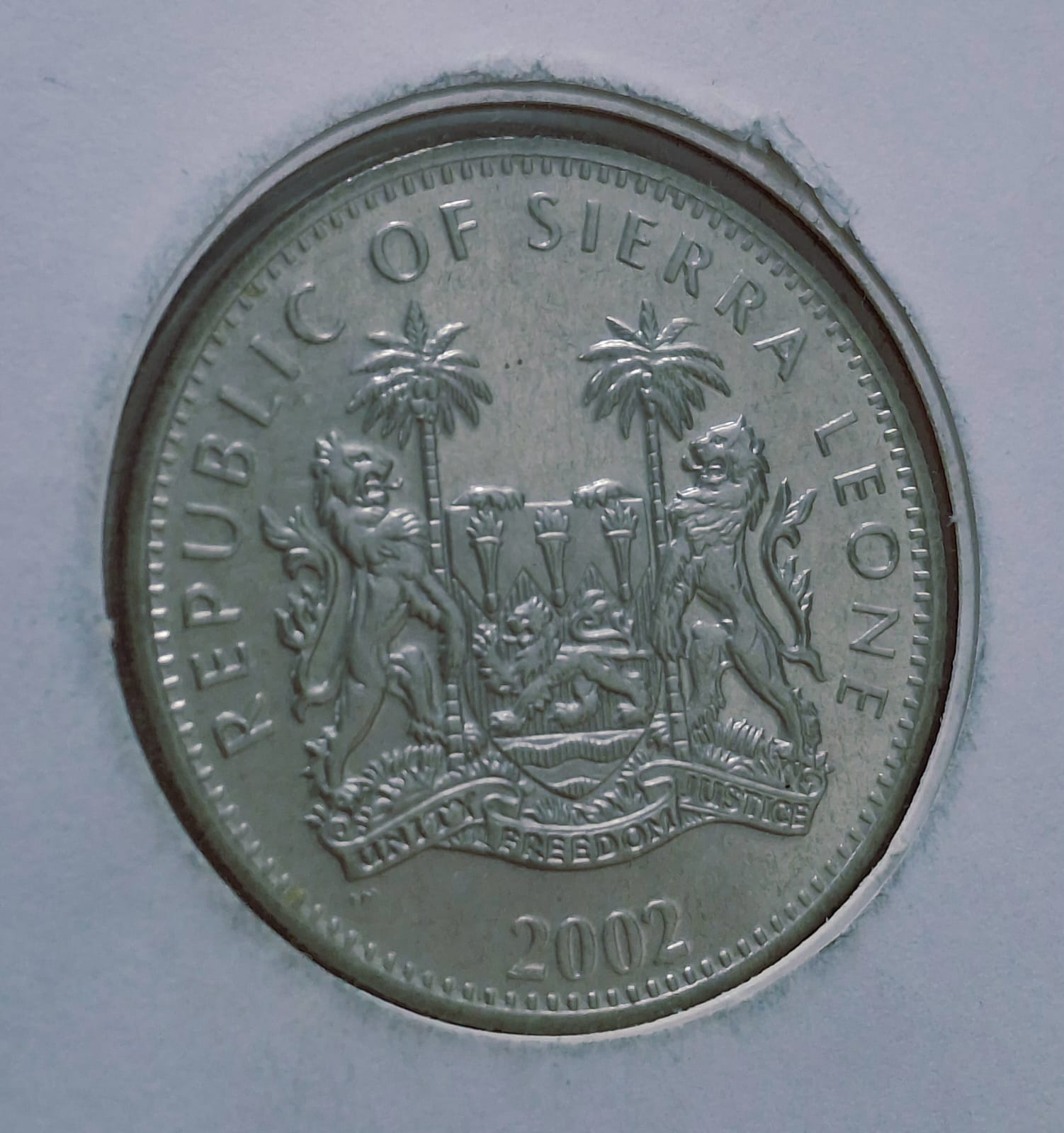 Sierra Leone 1 Dollar 2002 - the Queen's Golden Gubilee Coin First DAY Cover Mint Pack GEM UNC