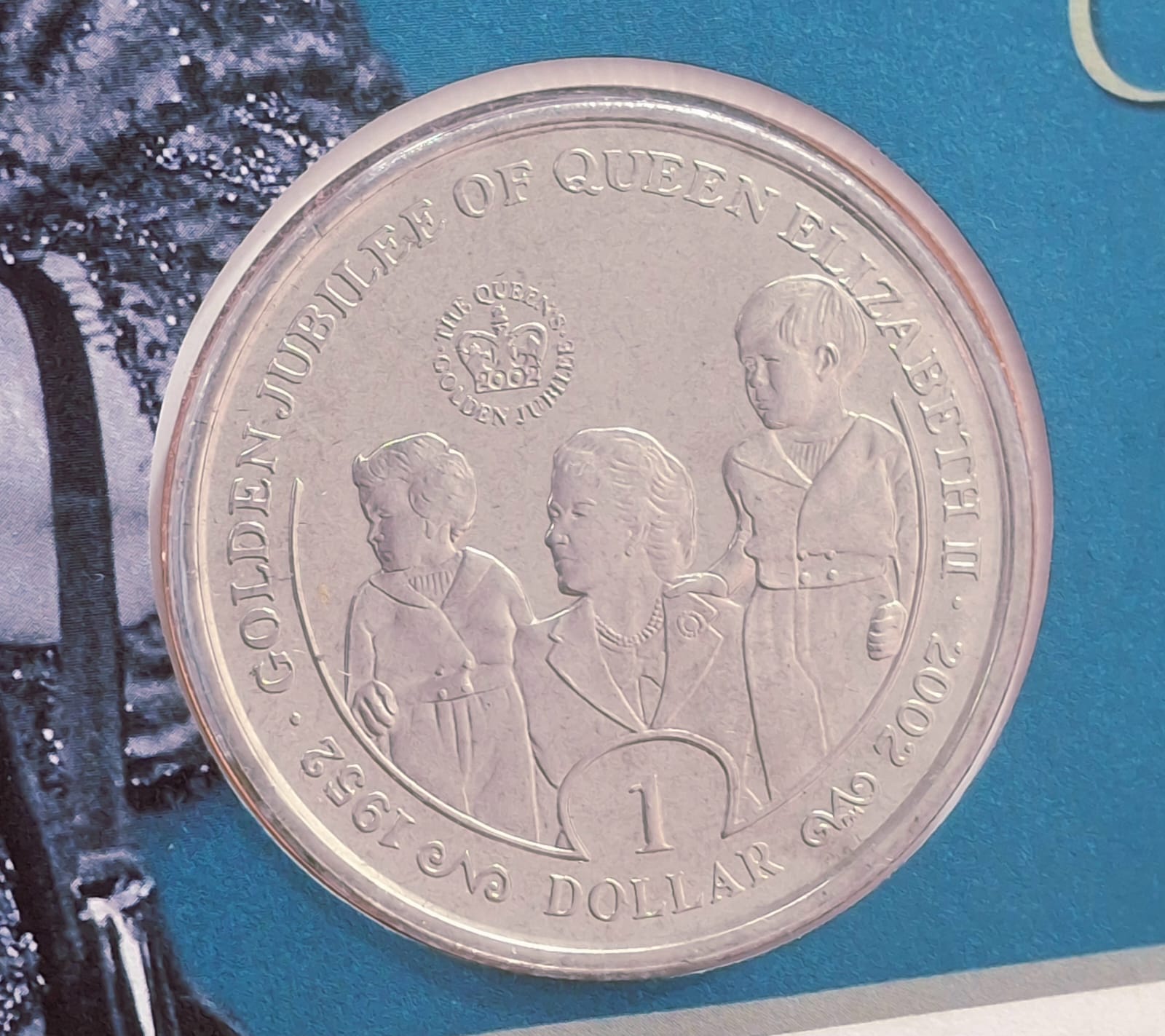 Sierra Leone 1 Dollar 2002 - the Queen's Golden Gubilee Coin First DAY Cover Mint Pack GEM UNC