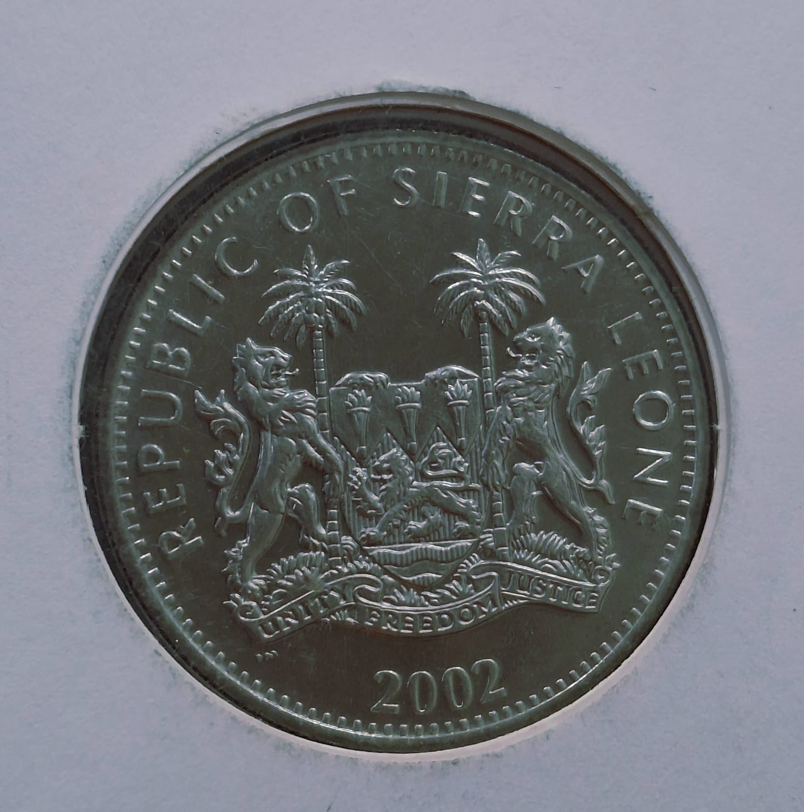 Sierra Leone 1 Dollar 2002 - the Queen's Golden Gubilee Coin First DAY Cover Mint Pack GEM UNC