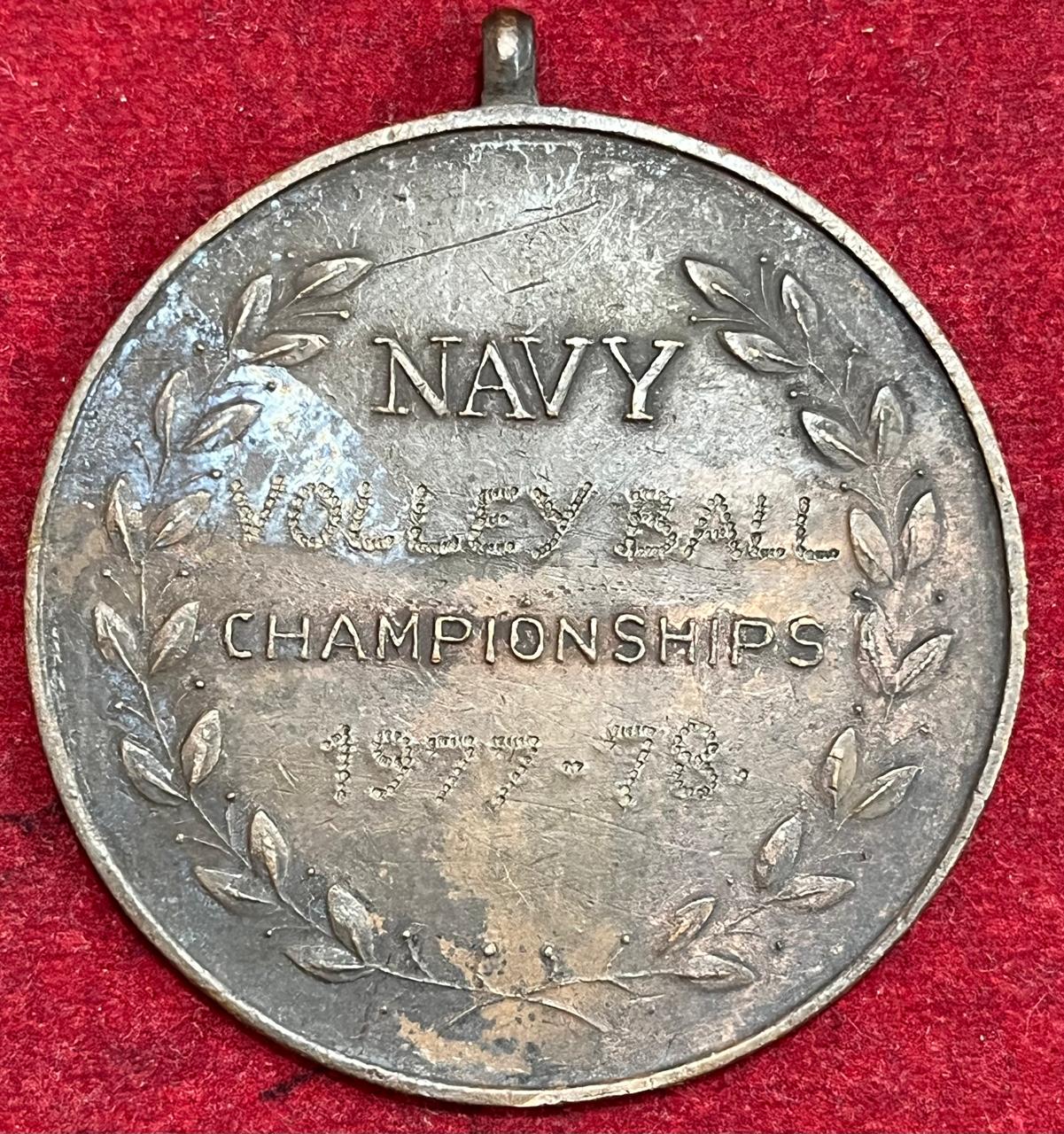 India NAVY Sport Control Board Medal (1977- 78) Rare Medal #S-63