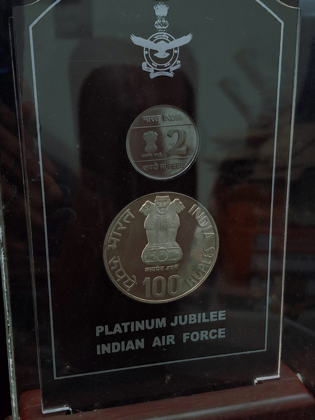 Indian AIR Force Platinum Jubilee 1932-2007 ( 2 Coins Set ) V. I .P Set Extremely Rare with Beautiful BOX