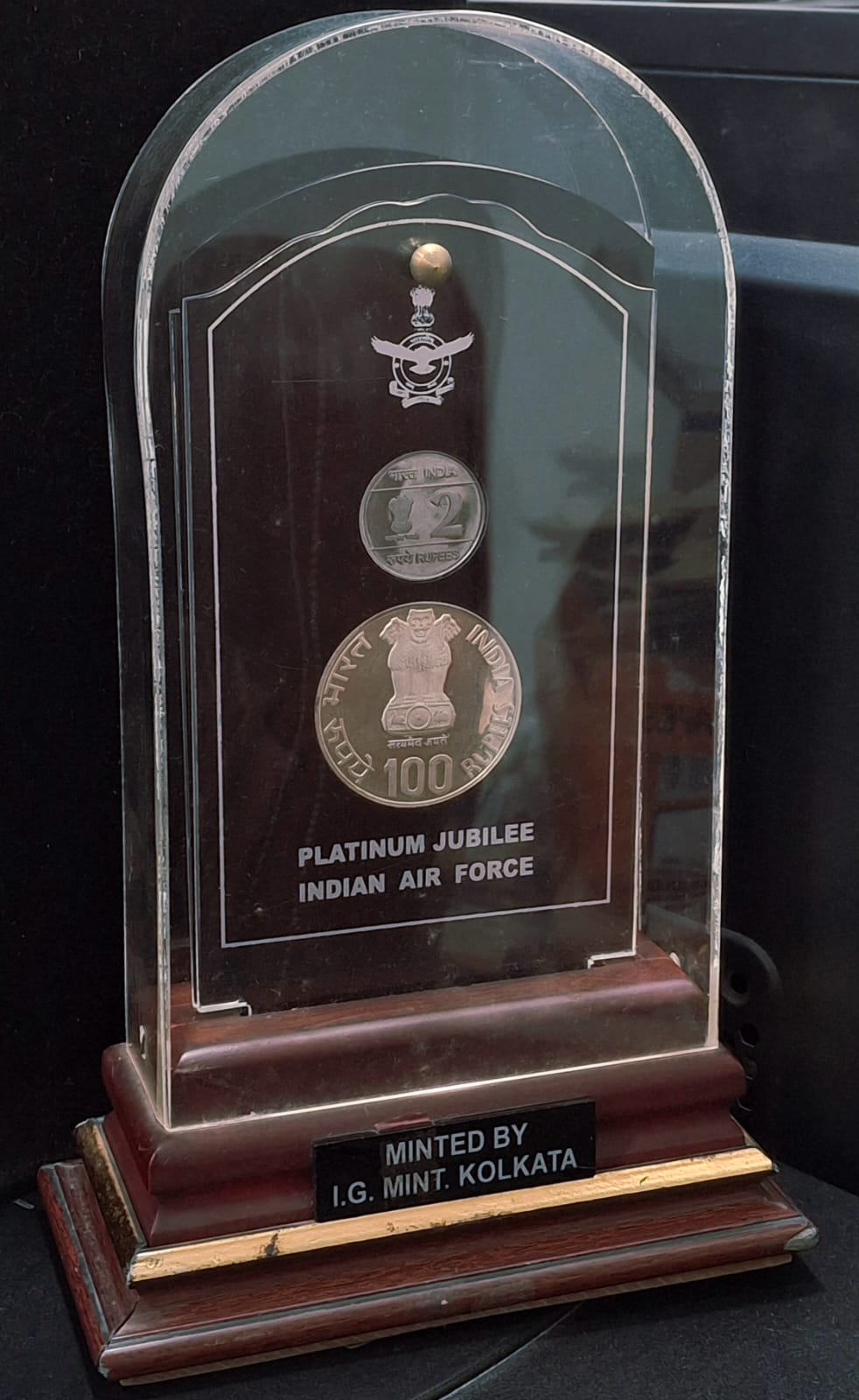 Indian AIR Force Platinum Jubilee 1932-2007 ( 2 Coins Set ) V. I .P Set Extremely Rare with Beautiful BOX