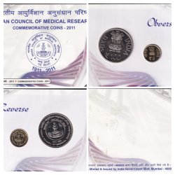 Indian Council of Medical Research 2011 Mumbai Mint (2 Coin) UNC Set