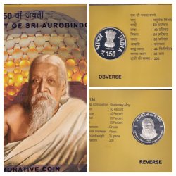Sri Aurobindo -2022 Kolkata Mint 1 Coin (Proof Set)