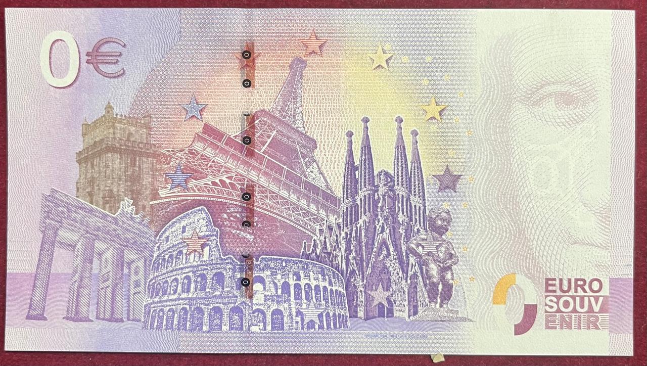 India 0 Euro - Taj Mahal Shah Jahan, Empress Mumtaz Mahal Eurosouvenir UNC Bank Note