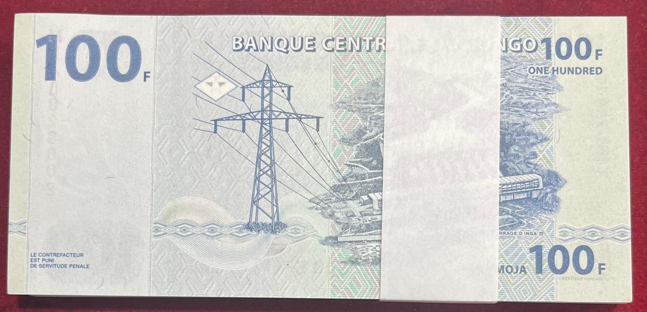 Congo 100 Francs (100 Note Serical Packet ) GEM UNC with 786 Fancy Packet