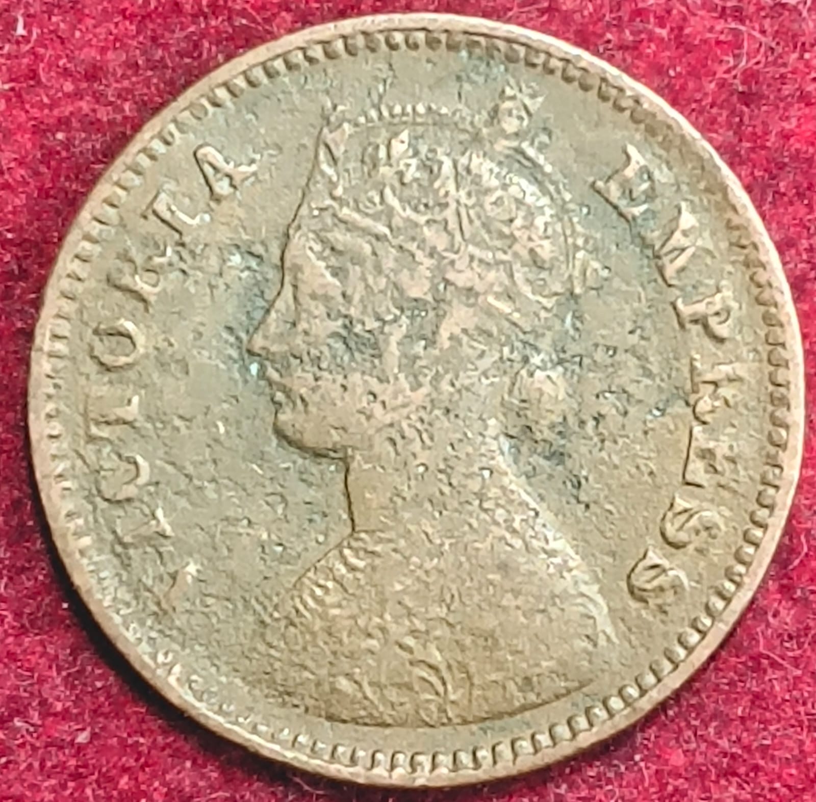 British India Victoria 1/2 Pice 1898 Rare Coin #S-134