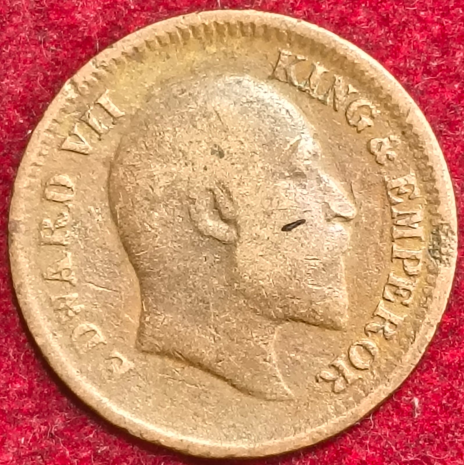 British India Edwaro VII King & Emperor 1/2 Pice 1903 Rare Coin #S-135