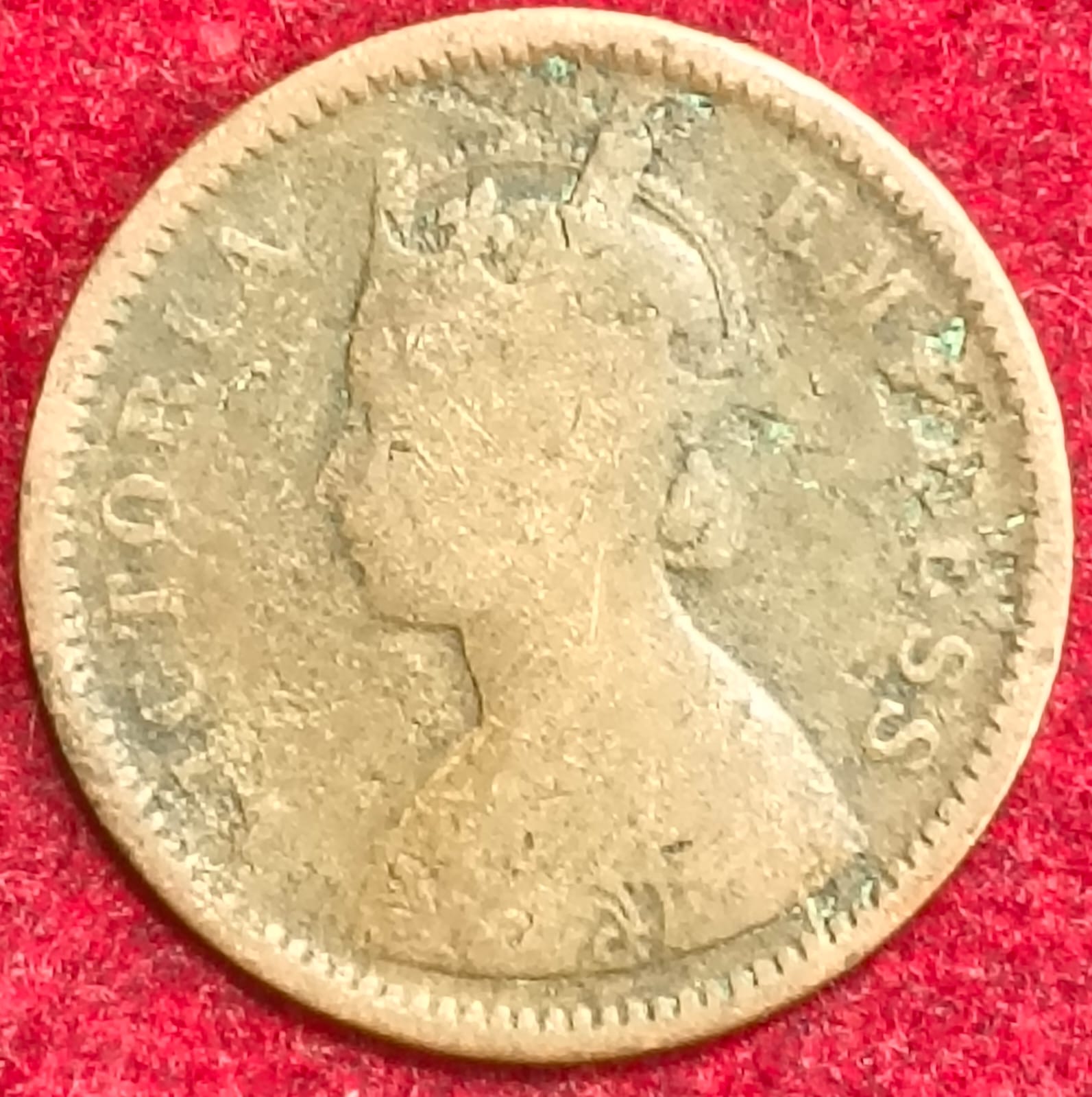 British India Victoria 1/2 Pice 1887 Rare Coin #S-136