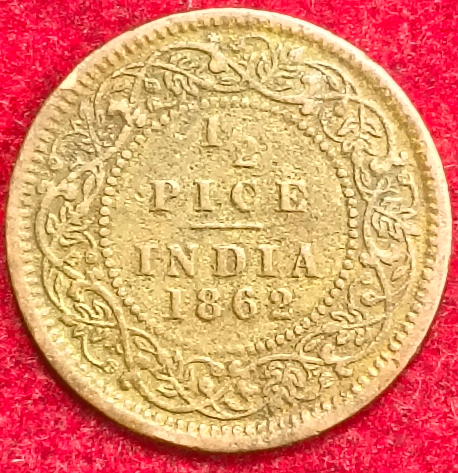 British India Victoria 1/2 Pice 1899 Rare Coin #S-140