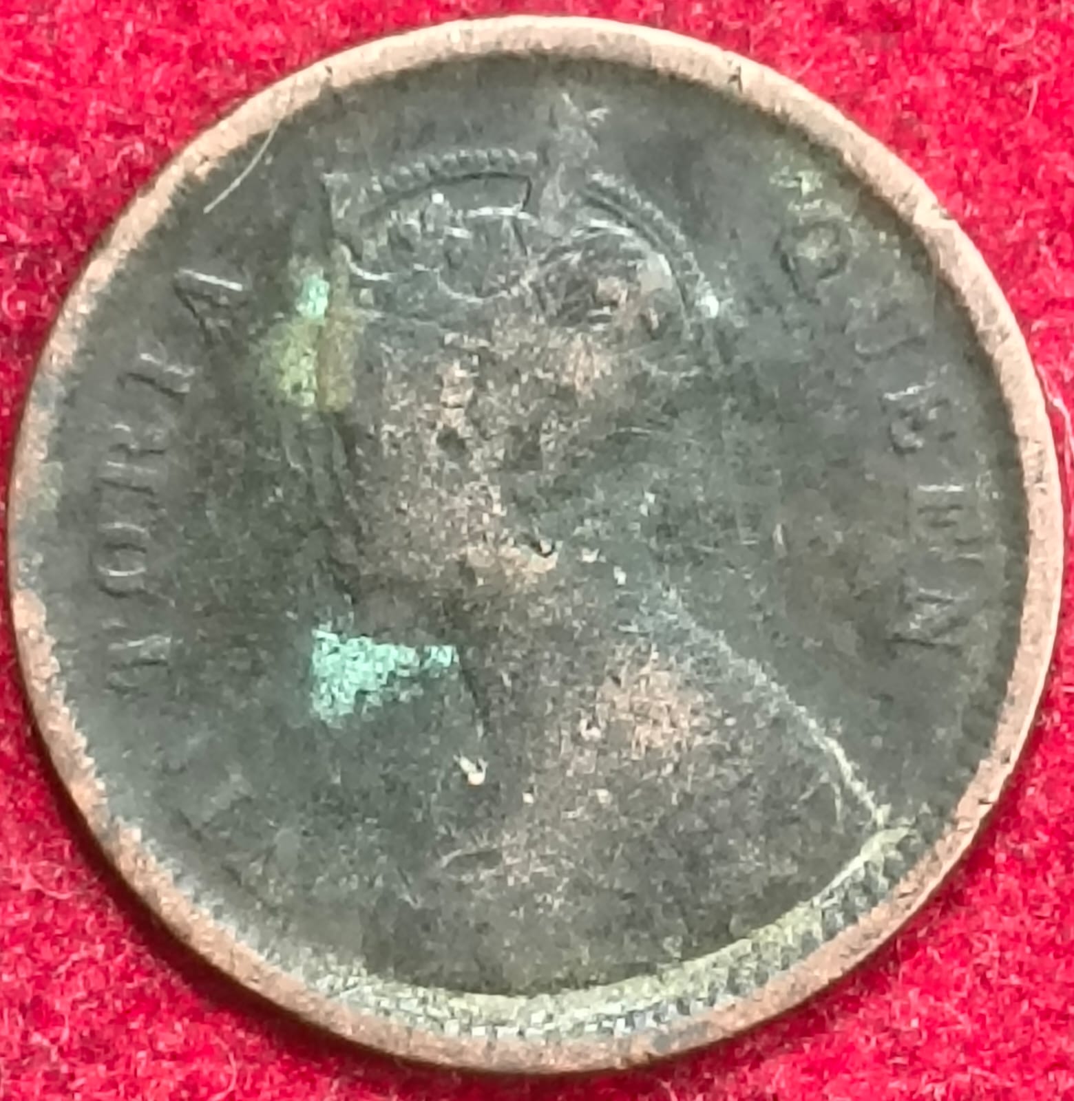 British India Victoria 1/2 Pice 1862 Rare Coin #S-141