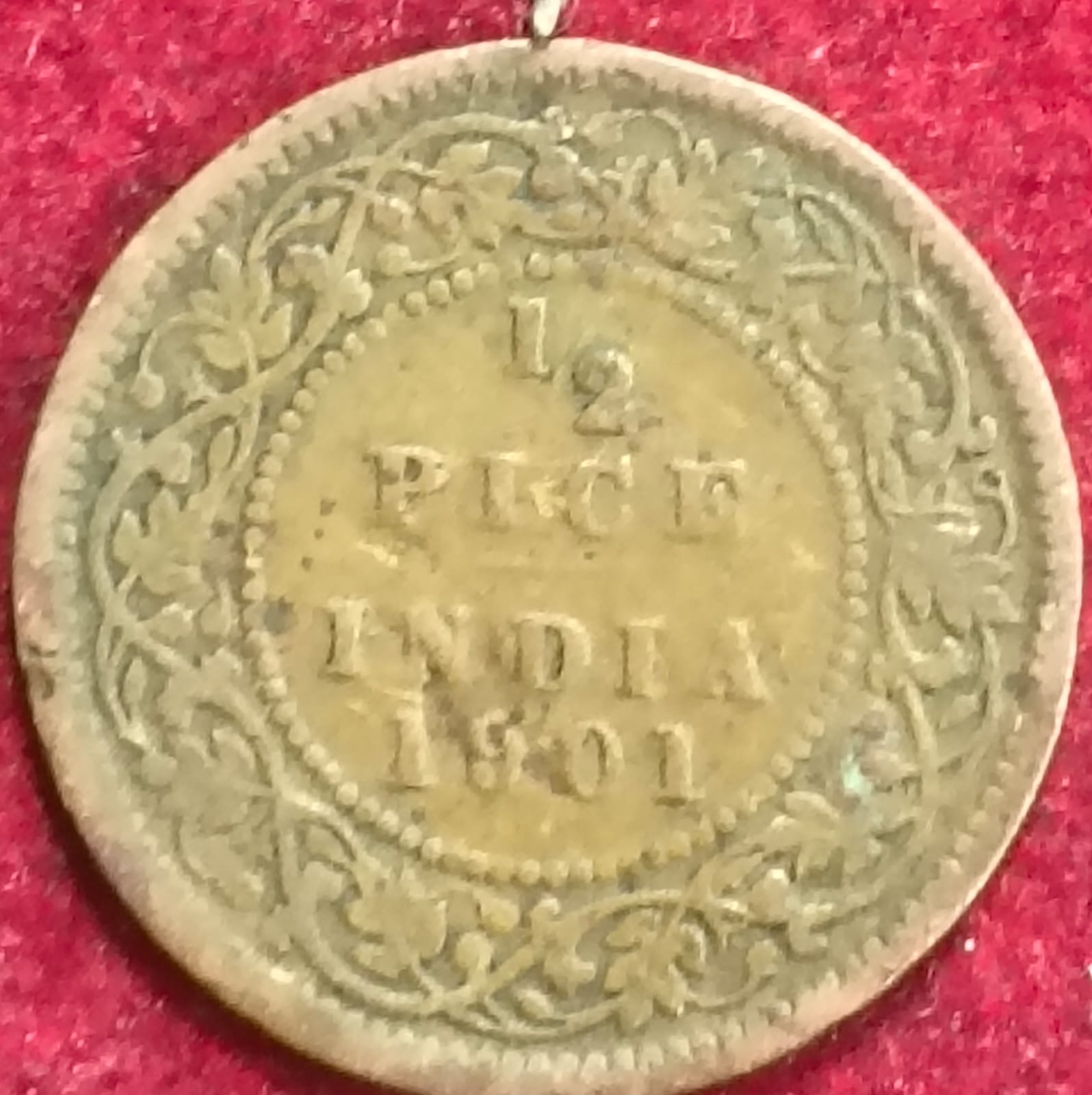 British India Victoria 1/2 Pice 1901 Rare Coin #S-142