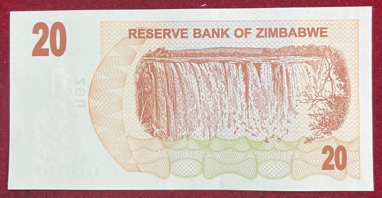 Zimbabwe 20 Dollars UNC Bank Note