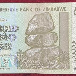 Zimbabwe 500000 Dollars Rare Note #B-2