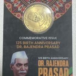 5 Rs DR.RAJENDRA PRASAD rare Commemorative Coin Card Special Edition