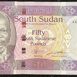 South Sudan 50 South Sudanese Pounds UNC Bank