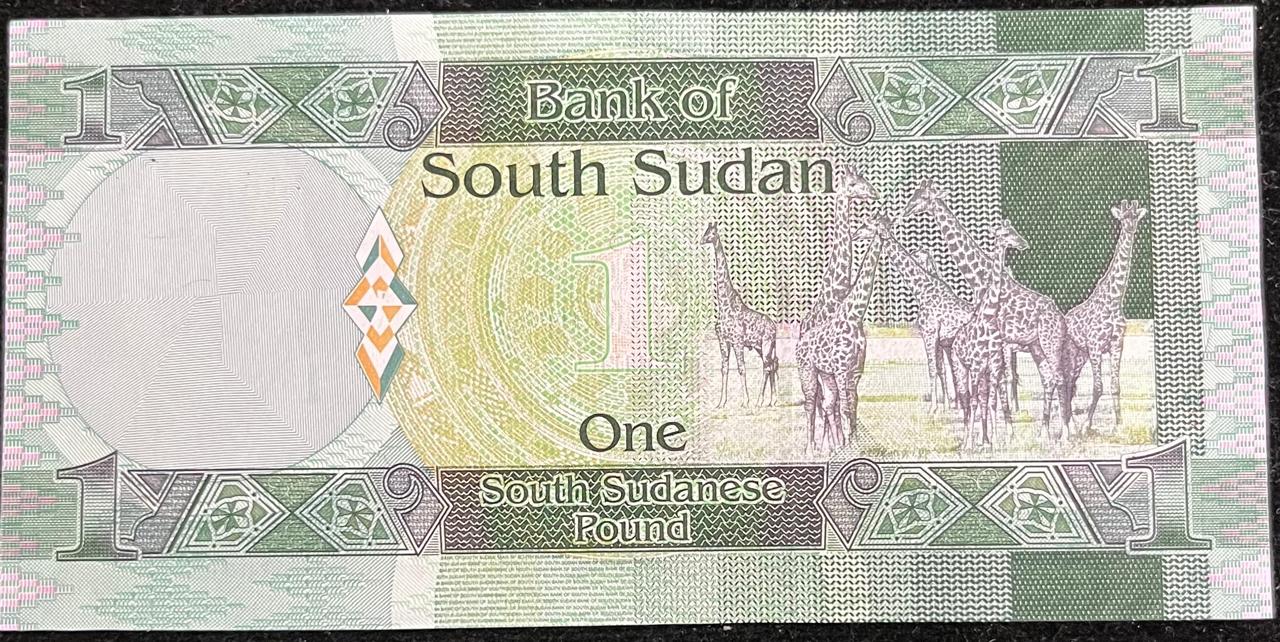 South Sudan 1 South Sudanese Pound UNC Rare Note