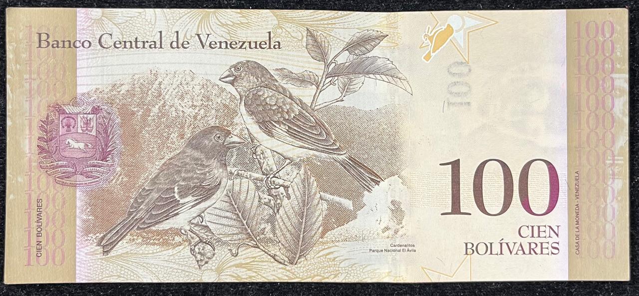 Venezuela 100 Bolivares UNC Rare Note