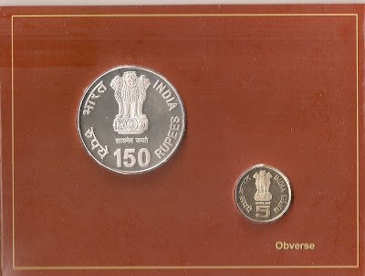 Income Tax-150 Years of Building of India (1860-2010) Kolkata Mint 2 Coin (Proof Set)