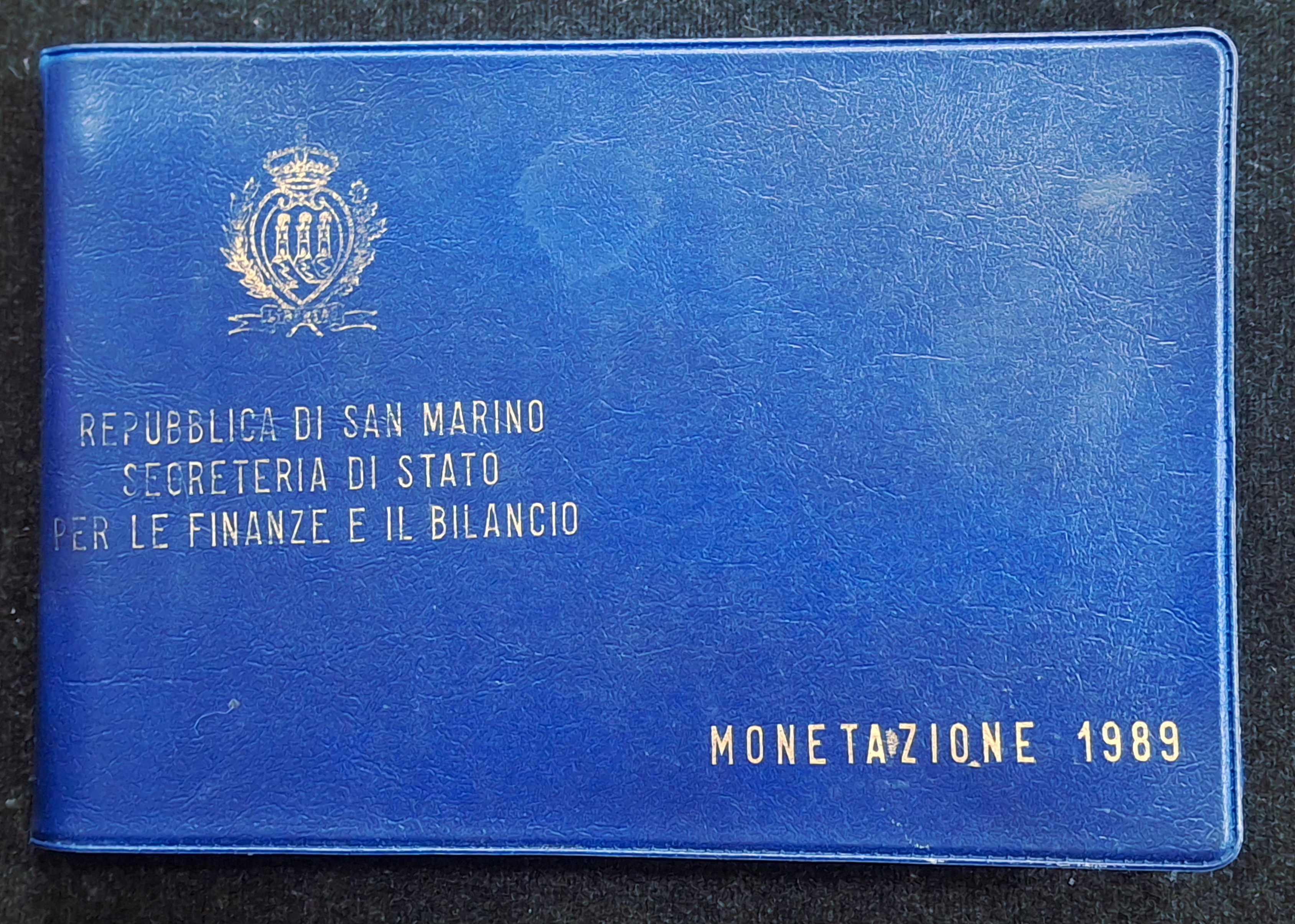 1989 Italy SAN Marino complete set 10 Coins UNC with silver in official folder silver coin weight Silver (.835) Weight 14.6 g