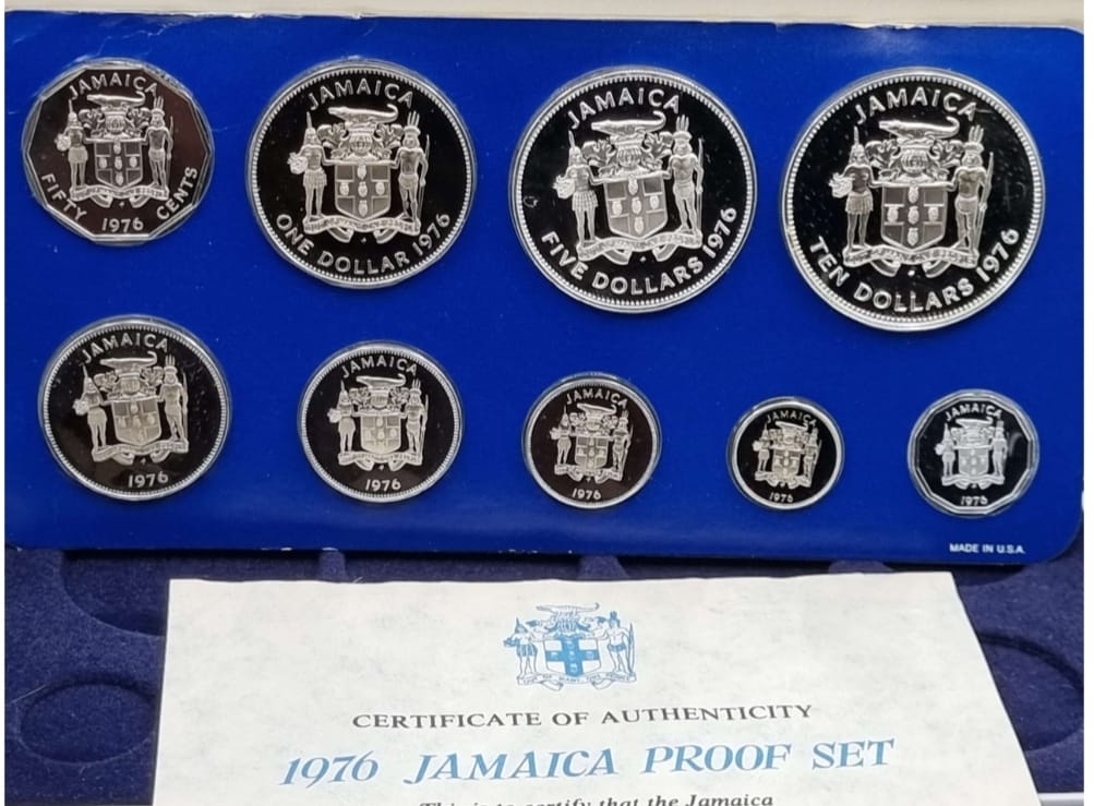 Jamaica Silver Proof Coin Year Set 1976 by Franklin Mint Franklin Mint