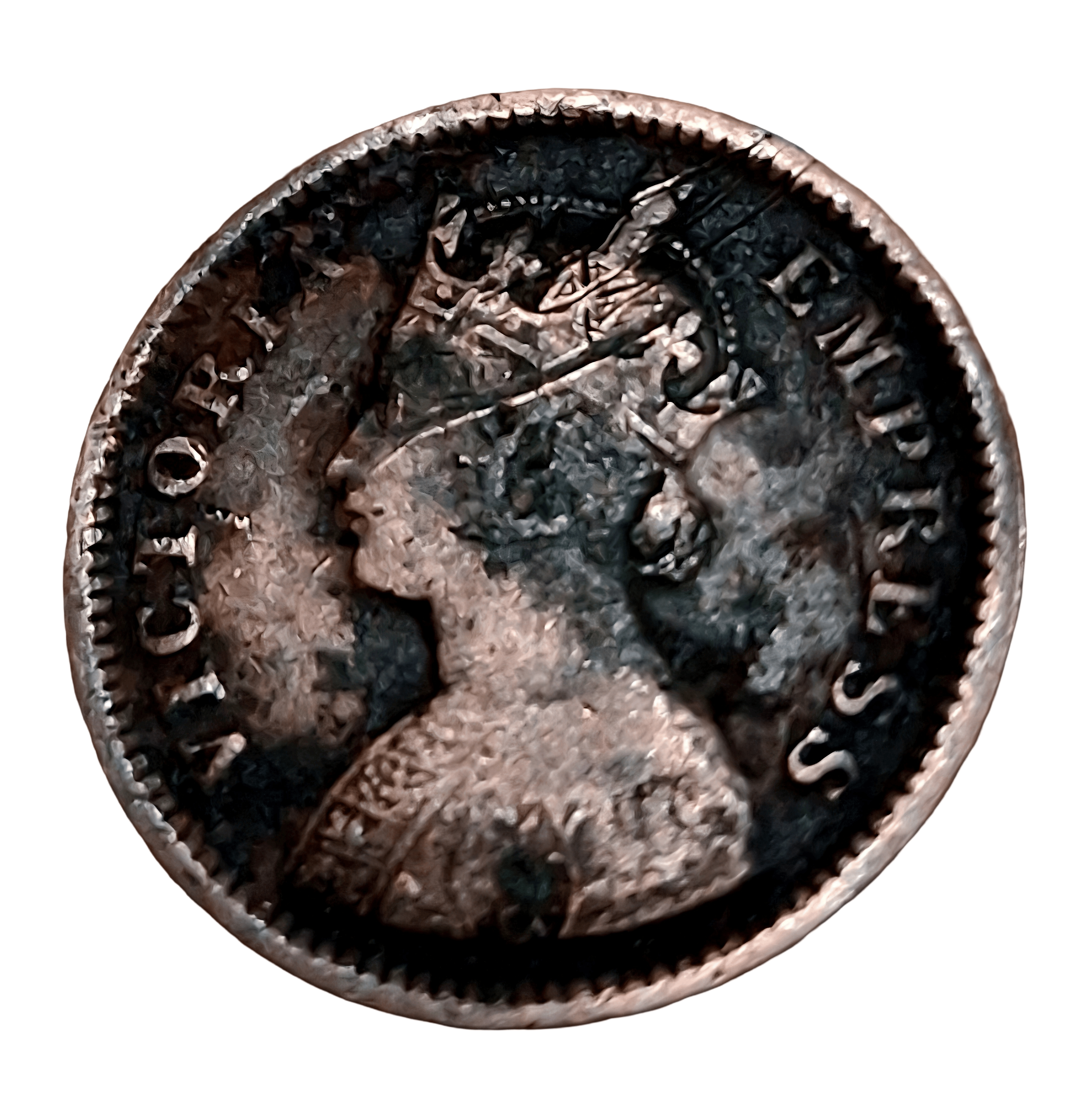 British India Copper 1/2 Pice Year 1886 Victoria Empress in Used Condition.