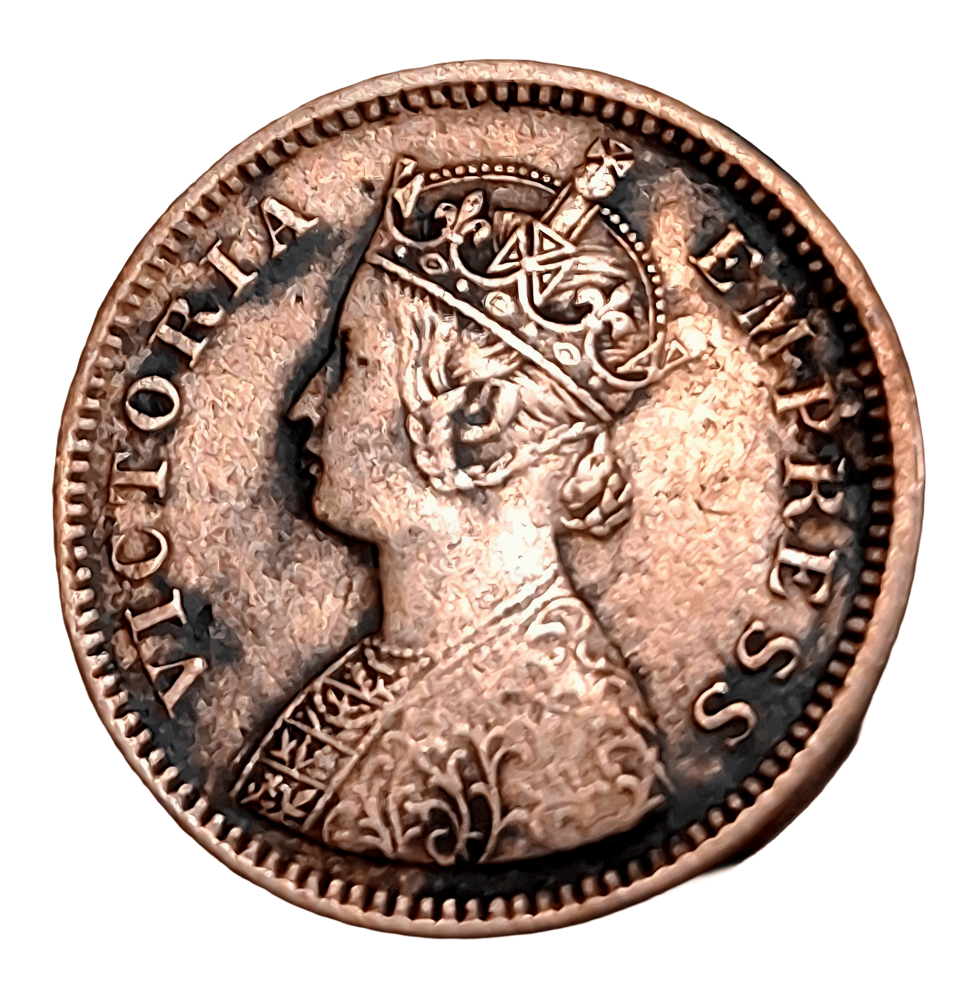 British India Copper 1/2 Pice Year 1894 Victoria Empress in Collectable Grade.