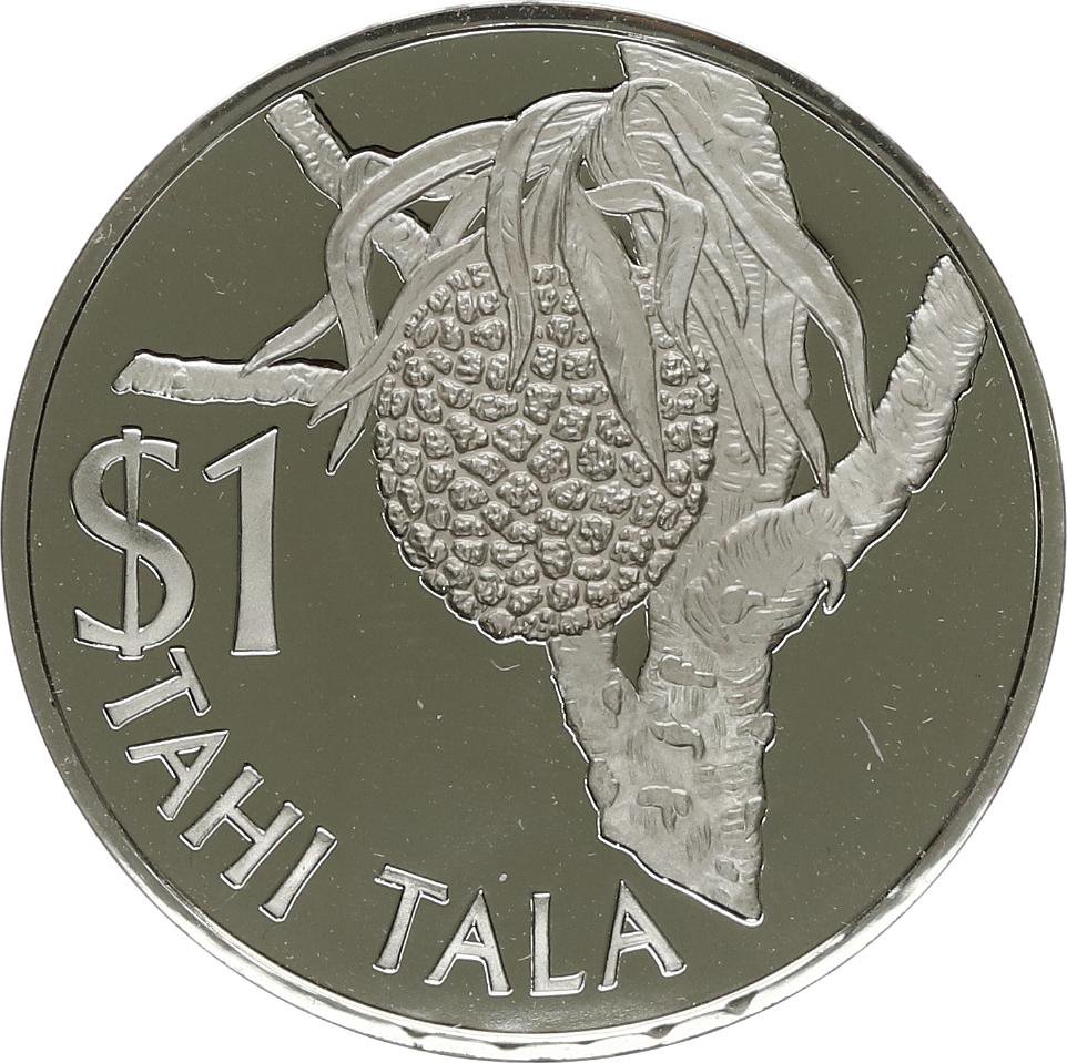 New Zealand › Tokelau 1 Tala 1978 - Elizabeth II Breadfruit Silver (Weight 27.22 g) Rare Coin Beautiful Capsule with BOX