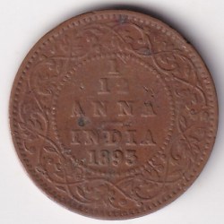 British India Victoria 1/12 Anna 1893 Coin