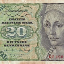Germen 20 MARK 1970 Rare Note #B-2