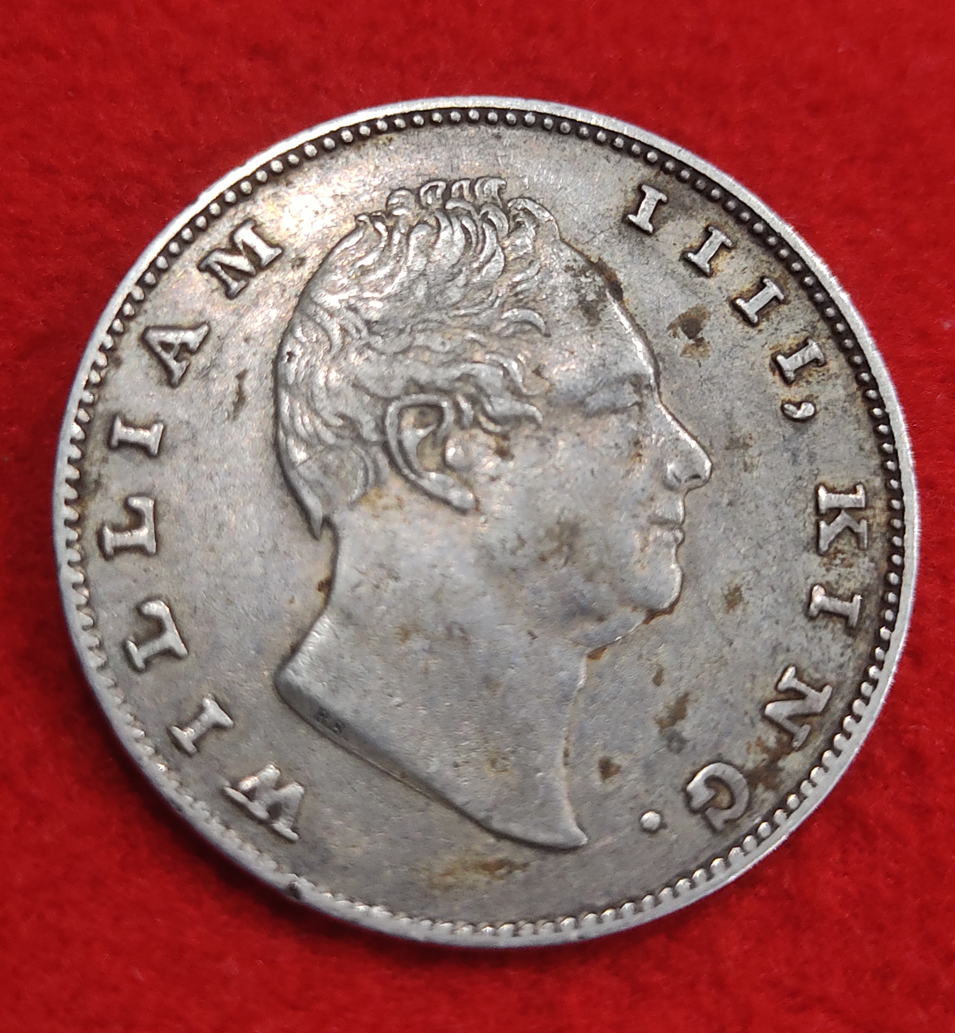 One Rupee Silver Coin William IV 1835 Calcutta Mint Rs Varietie