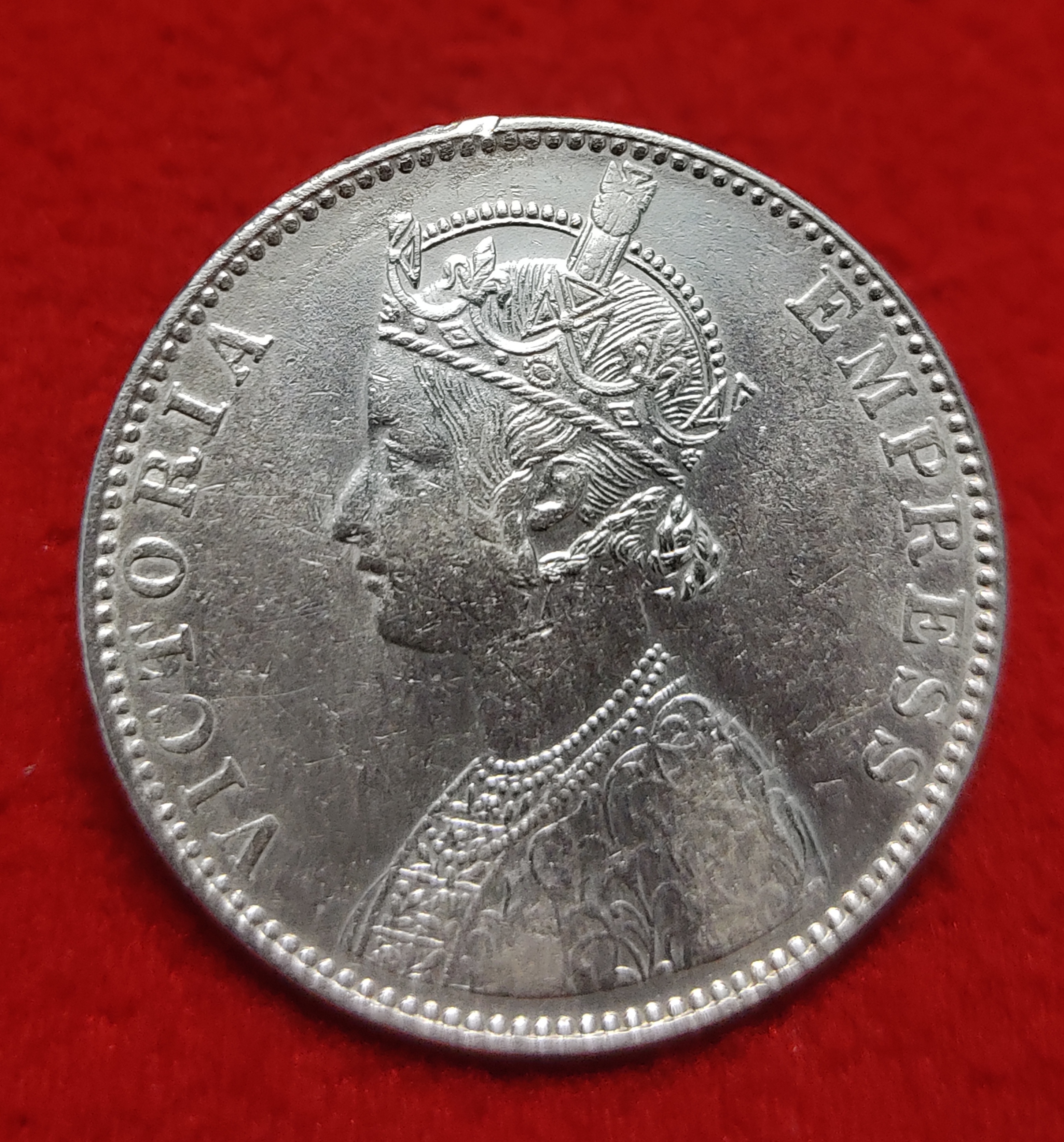 One Rupee Silver Coin Victoria Empress 1898 Bombay Mint