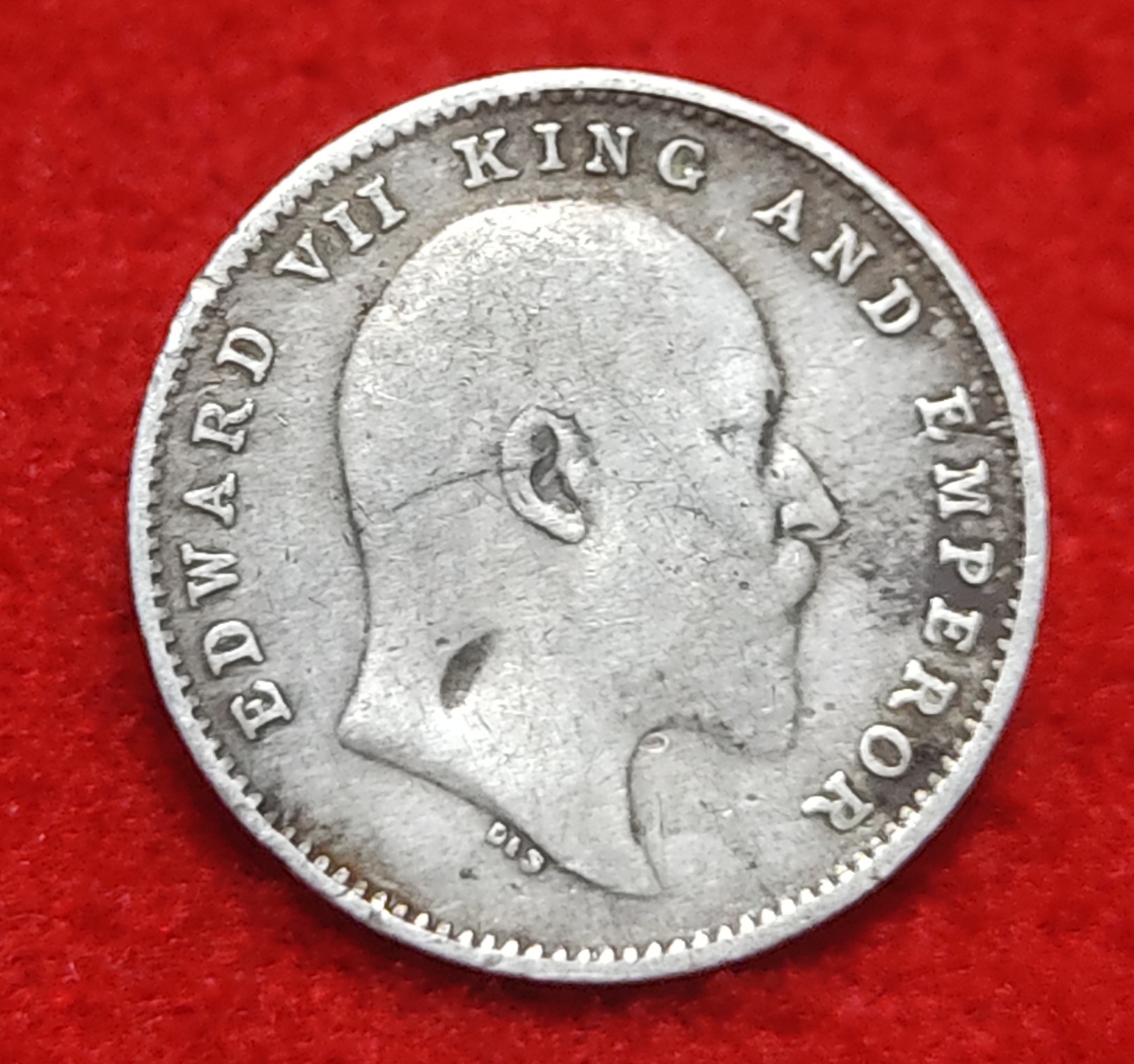Two Annas Silver Coin Edward VII 1903 Calcutta Mint