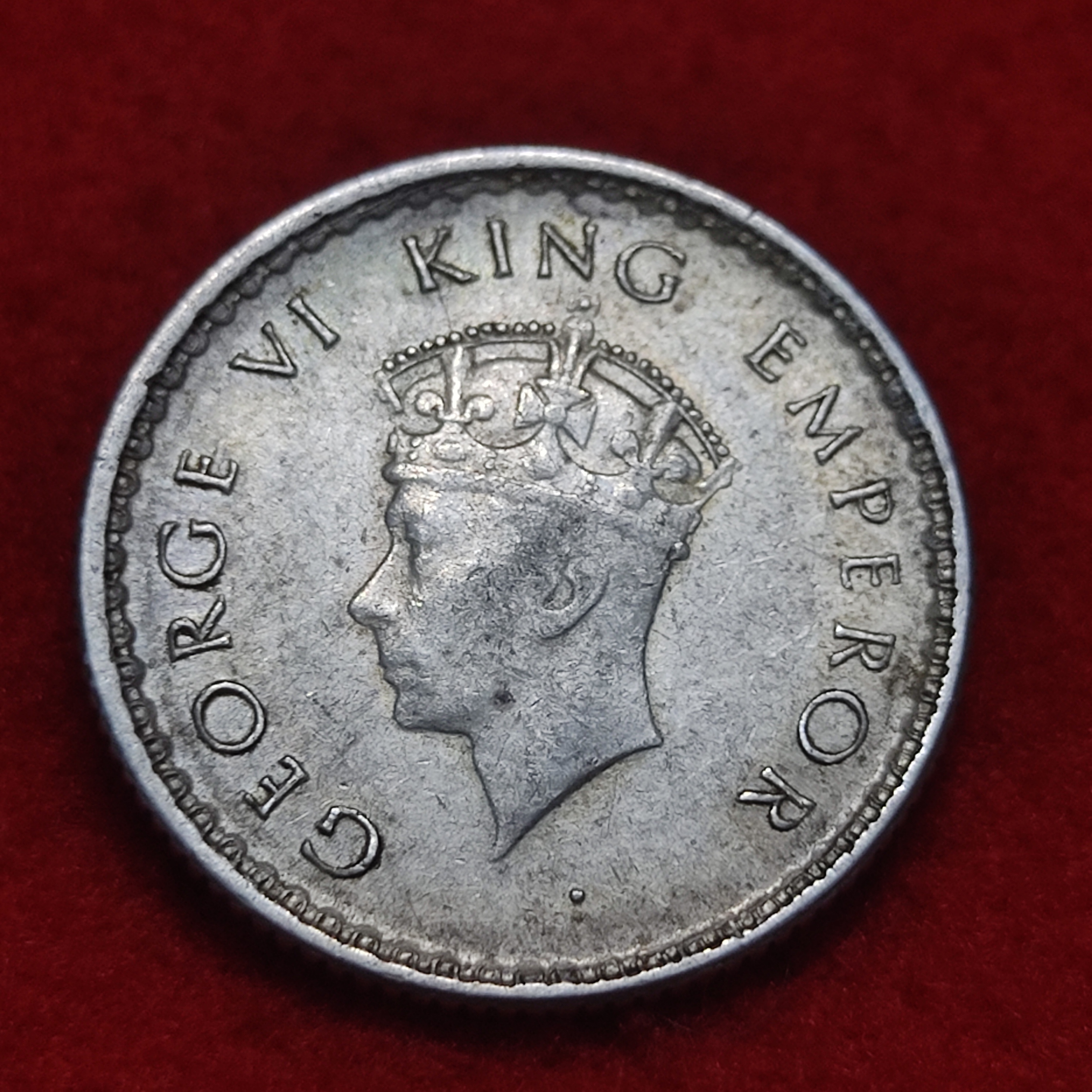 1/4 Rupee Silver Coin George VI 1939 Calcutta Mint