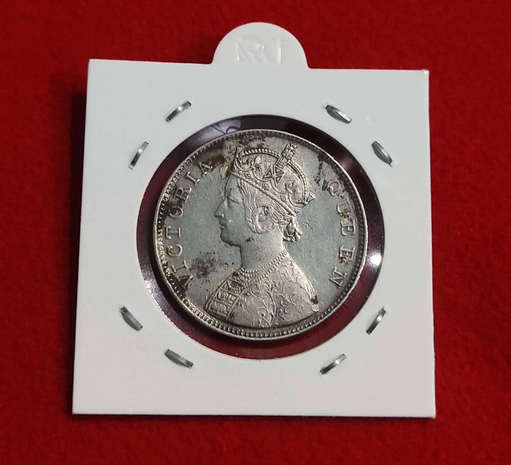 One Rupee Silver Coin Victoria Queen 1862