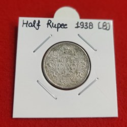 Half Rupee Silver Coin 1938 Bombay Mint